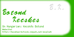 botond kecskes business card