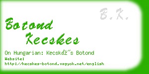 botond kecskes business card